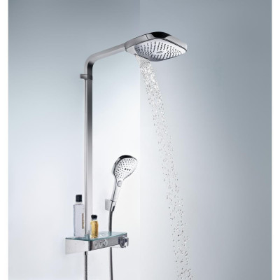 Душевая система с термостатом хром hansgrohe Raindance Select E 300 3jet Showerpipe 27127000
