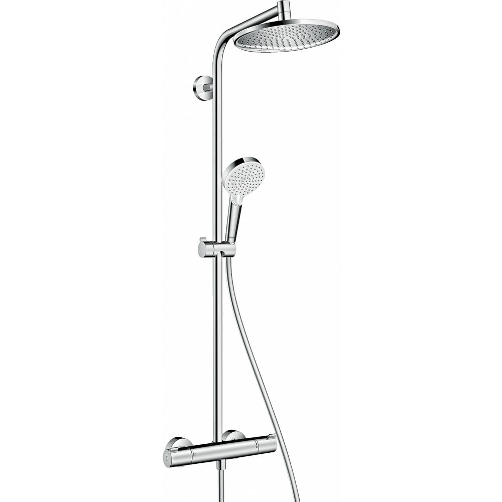 Душевая система с термостатом хром hansgrohe Crometta S 240 1jet Showerpipe EcoSmart 27268000