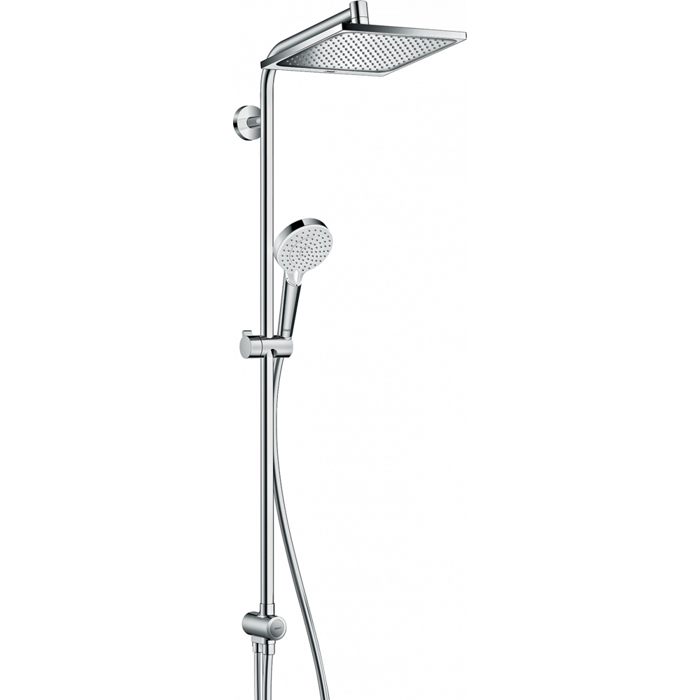 Душевая стойка хром hansgrohe Crometta E 240 1jet Showerpipe Reno EcoSmart 27289000