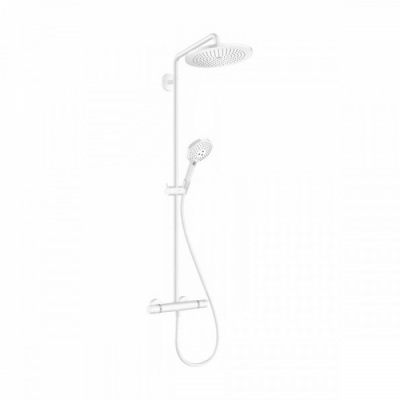 Душевая система белая hansgrohe Showerpipe 280 1jet EcoSmart Raindance Select S 120 3jet 26891700