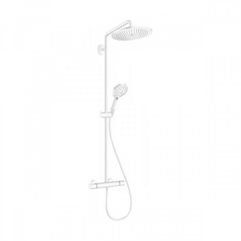 Душевая система белая hansgrohe Showerpipe 280 1jet EcoSmart Raindance Select S 120 3jet 26891700