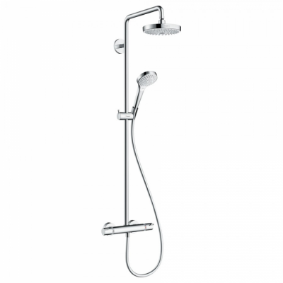 Душевая система с термостатом хром hansgrohe Showerpipe 180 2jet EcoSmart 27254400