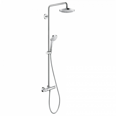 Душевая система с термостатом хром hansgrohe Showerpipe 180 2jet EcoSmart 27257400