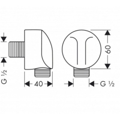 Шланговое подсоединение белый Hansgrohe Fixfit 27454700