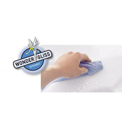 Умывальник 60см Duravit Vero, для мебели, с переливом 1 отверстие под смеситель, глазуровка снизу, белый Alpin, WonderGliss