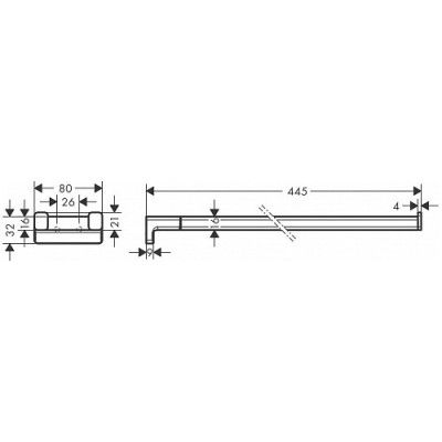Держатель полотенец чёрный Hansgrohe AddStoris 41770670