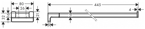 Держатель полотенец чёрный Hansgrohe AddStoris 41770670