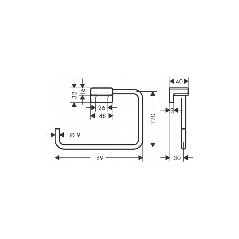 Держатель туалетной бумаги хром Hansgrohe Addstoris 41754000