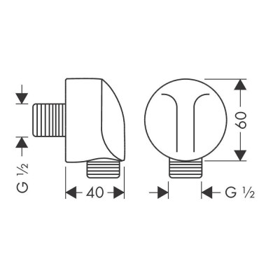 Шланговое подсоединение чёрный Hansgrohe Fixfit 27454670