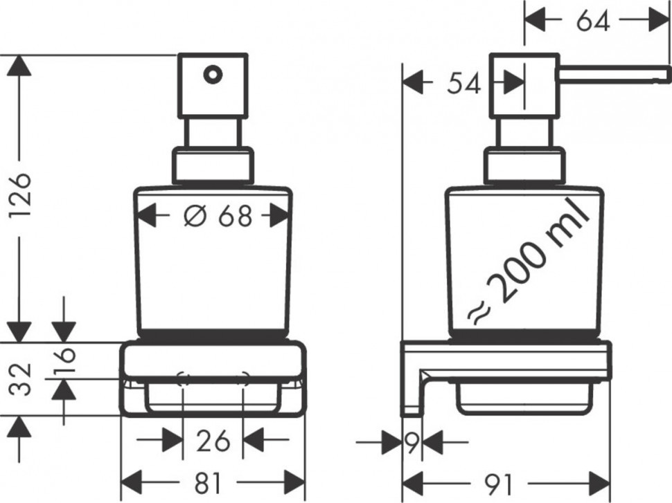 Диспенсер для жидкого мыла хром Hansgrohe AddStoris 41745000