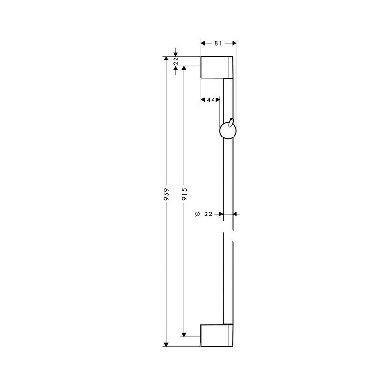 Душевая штанга Hansgrohe Unica Crometta 90см хром