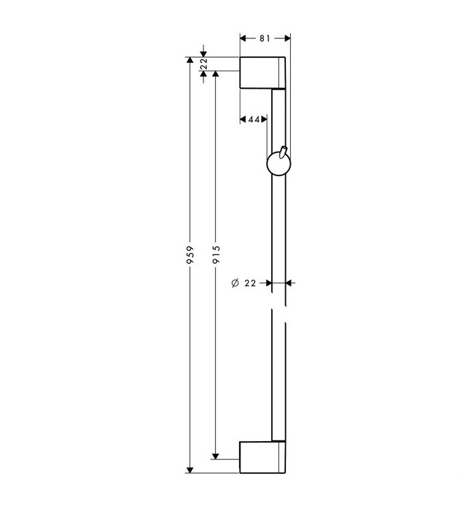 Душевая штанга Hansgrohe Unica Crometta 90см хром