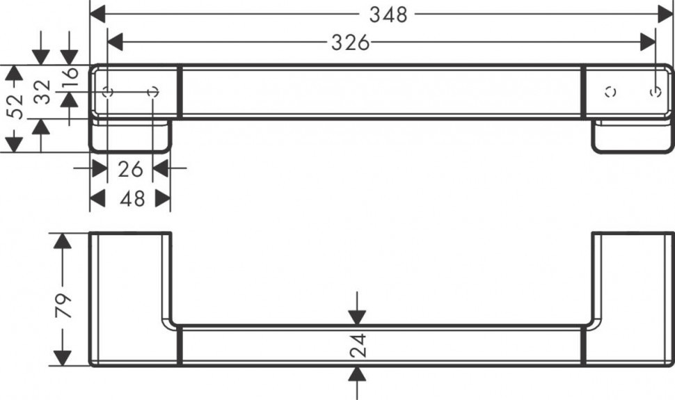 Поручень для ванны белый Hansgrohe AddStoris 41744700