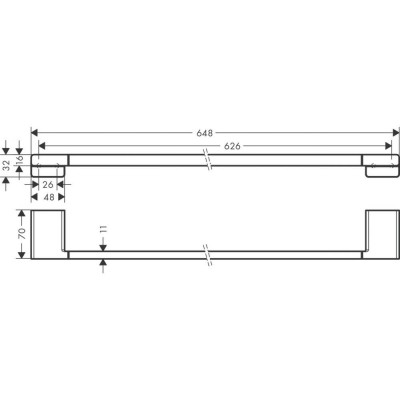 Держатель полотенец белый Hansgrohe AddStoris 41747700