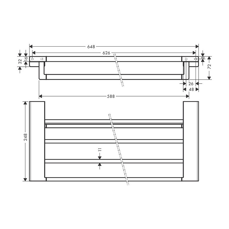 Полка для полотенец золото Hansgrohe AddStoris 41751990