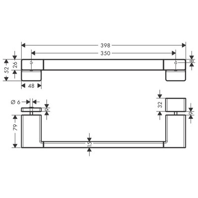 Ручка для душевой двери золото Hansgrohe AddStoris 41759990