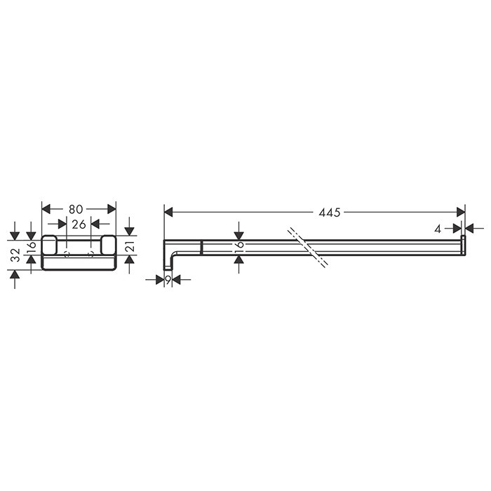 Держатель полотенец хром Hansgrohe AddStoris 41770000