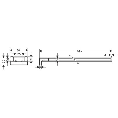Держатель полотенец бронза Hansgrohe AddStoris 41770140
