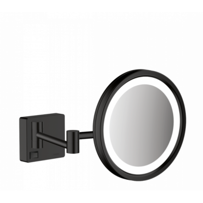 Зеркало косметическое с подсветкой чёрный Hansgrohe AddStoris 41790670