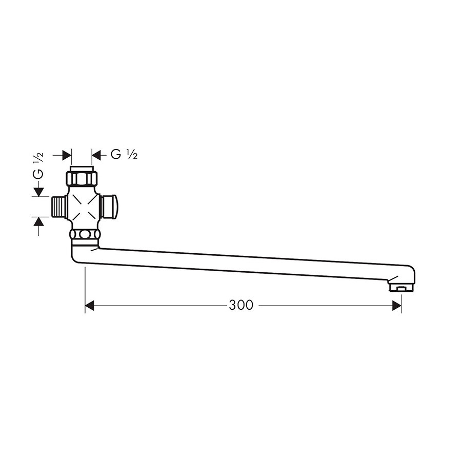 Излив для ванны хром Hansgrohe 14495000