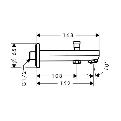 Излив для ванны хром Hansgrohe 31417000