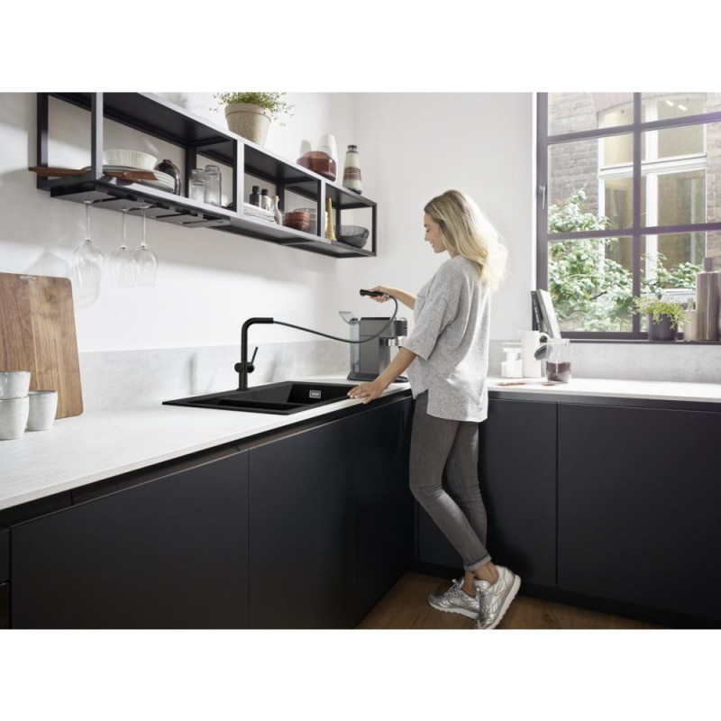 Смеситель для кухни чёрный Hansgrohe 72809670
