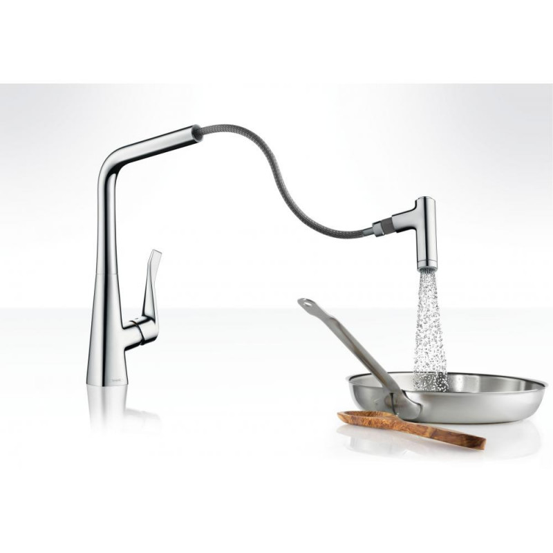 Смеситель для кухни хром Hansgrohe Metris 14820000