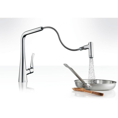 Смеситель для кухни хром Hansgrohe Metris 14820000