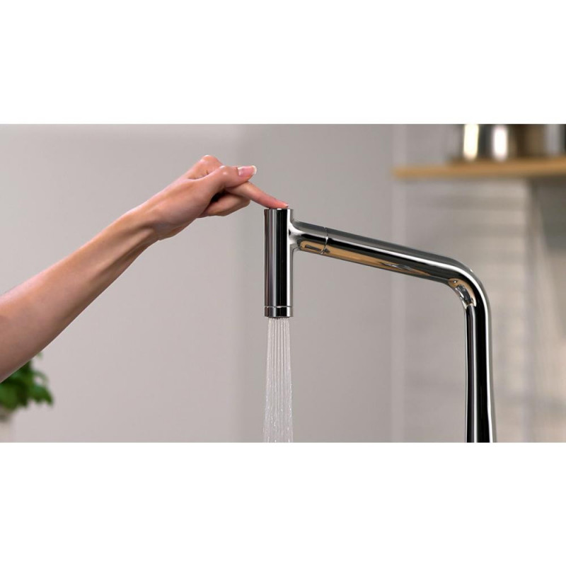 Смеситель для кухни сталь Hansgrohe Metris 14820800