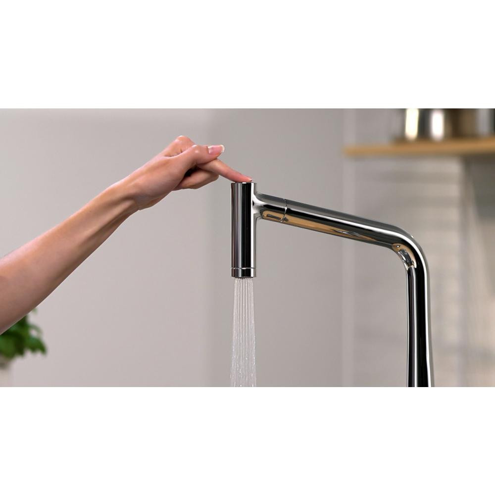 Смеситель для кухни сталь Hansgrohe Metris 14820800