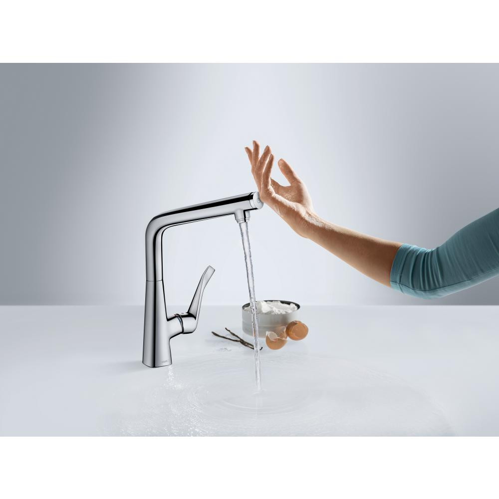 Смеситель для кухни хром Hansgrohe Metris 14821000