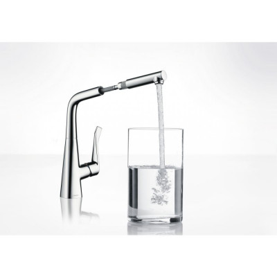 Смеситель для кухни хром Hansgrohe Metris 14821000