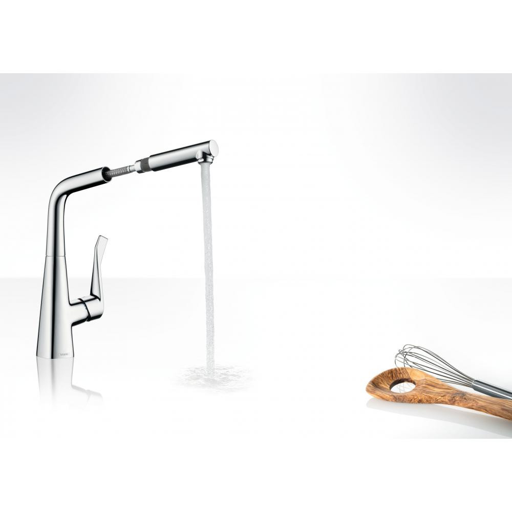 Смеситель для кухни хром Hansgrohe Metris 14821000