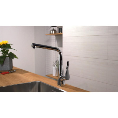 Смеситель для кухни хром Hansgrohe Metris 14821000