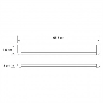 Держатель полотенец одинарный WasserKRAFT Kammel K-8330WHITE