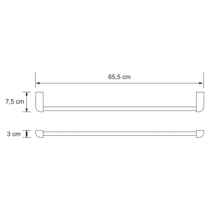 Держатель полотенец одинарный WasserKRAFT Kammel K-8330WHITE