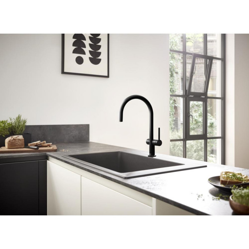 Смеситель для кухни чёрный Hansgrohe 72805670