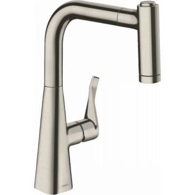 Смеситель для кухни сталь Hansgrohe Metris 73800800