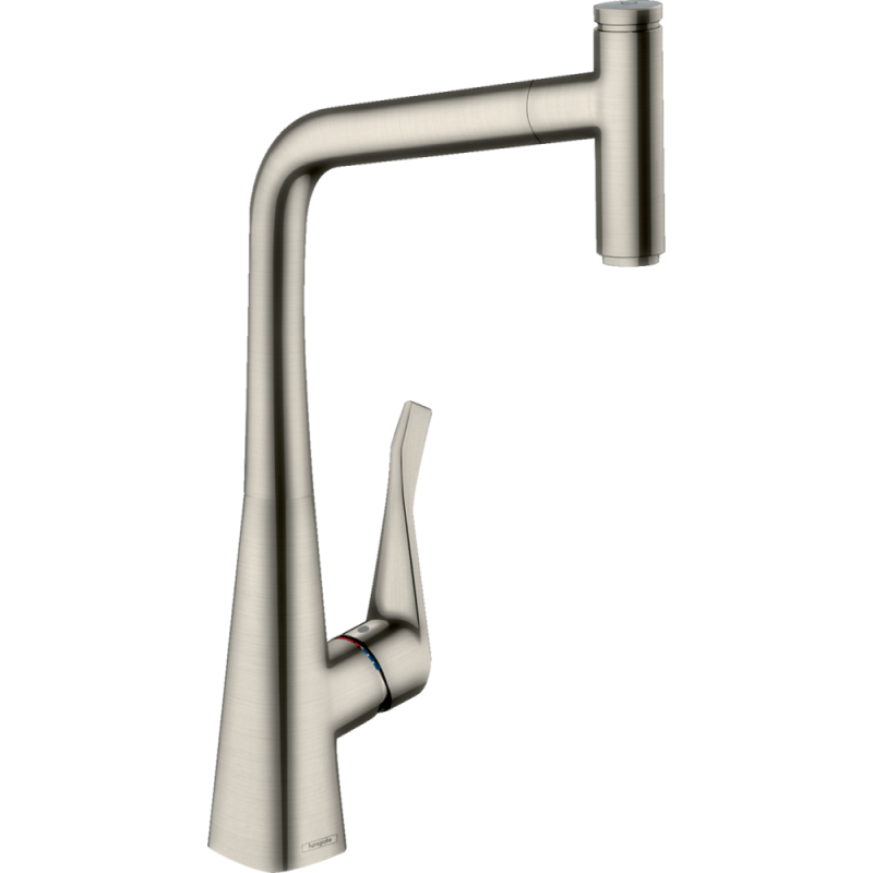 Смеситель для кухни сталь Hansgrohe Metris 73803800