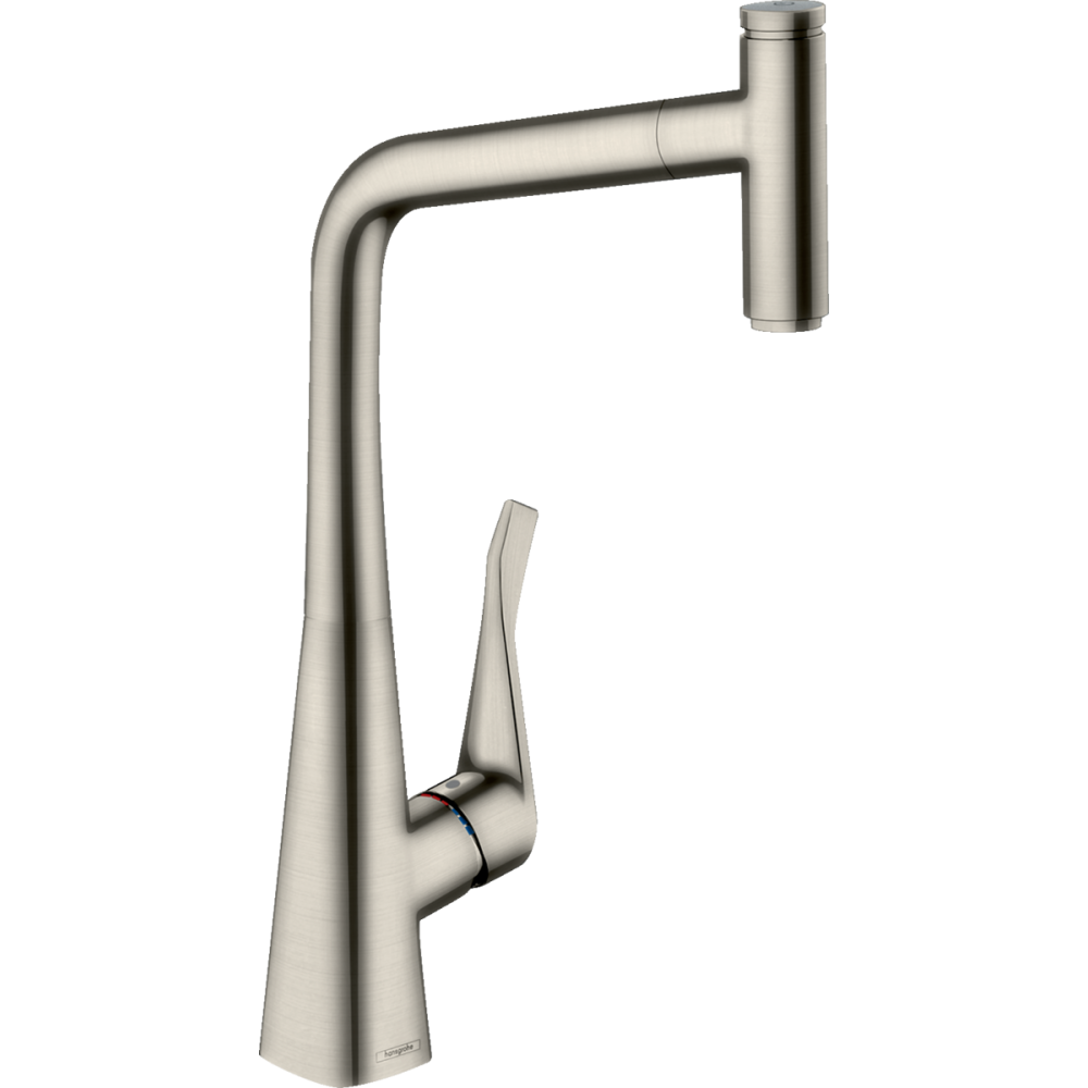 Смеситель для кухни сталь Hansgrohe Metris 73803800