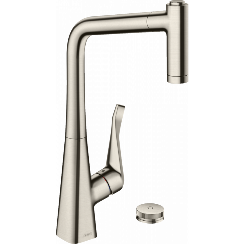 Смеситель для кухни сталь Hansgrohe Metris 73806800