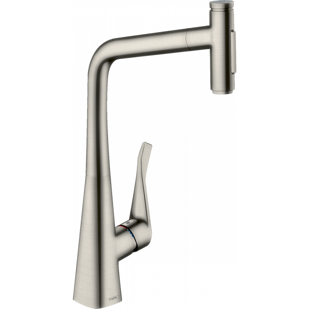 Смеситель для кухни сталь Hansgrohe Metris Select M71 73820800