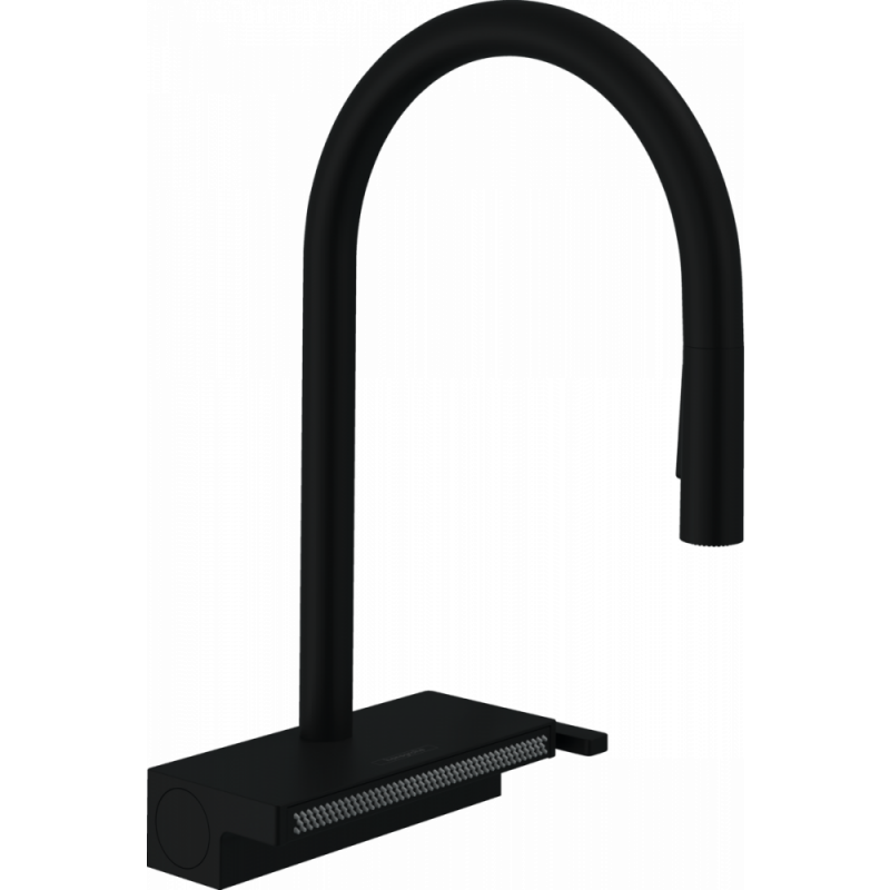 Смеситель для кухни чёрный Hansgrohe Aquno Select M81 73831670