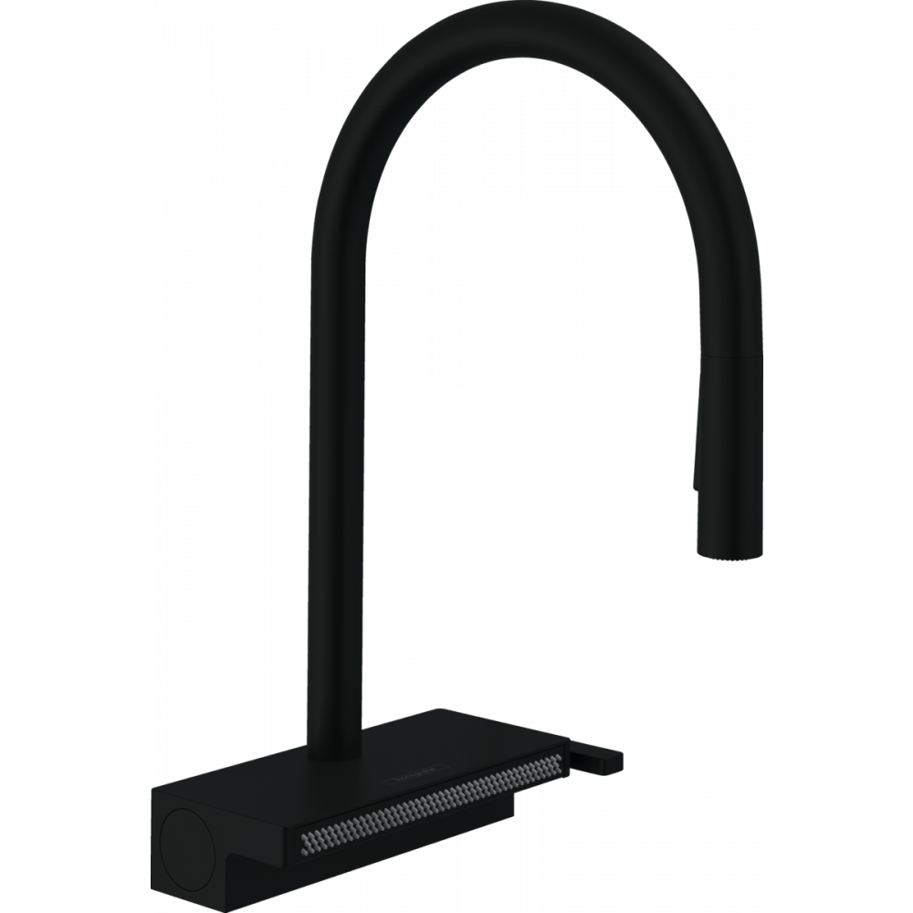 Смеситель для кухни чёрный Hansgrohe Aquno Select M81 73831670