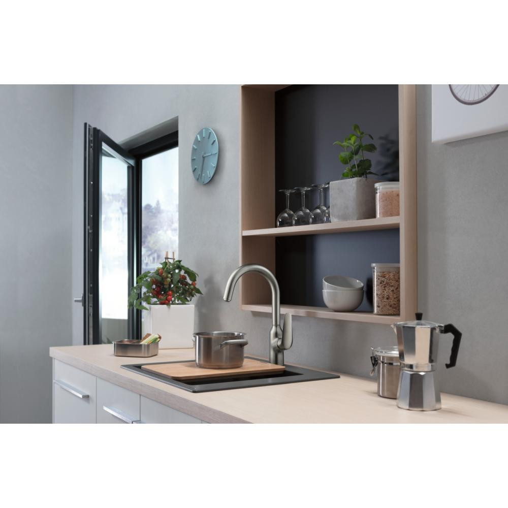 Смеситель для кухни сталь Hansgrohe Focus M42 71802800