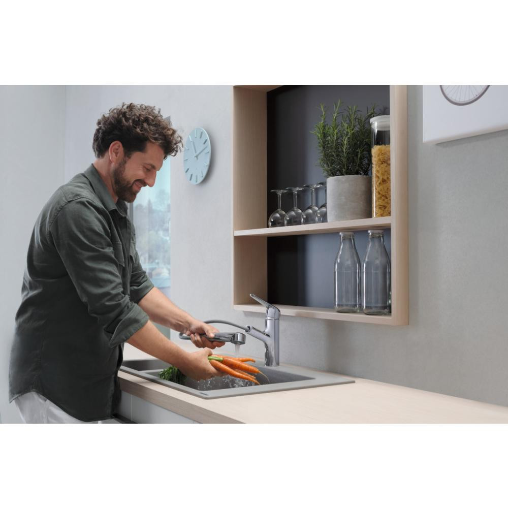 Смеситель для кухни сталь Hansgrohe Focus M42 71814800