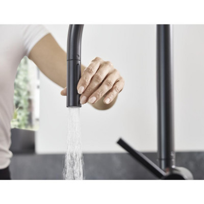 Смеситель для кухни чёрный Hansgrohe Talis M54 72800670