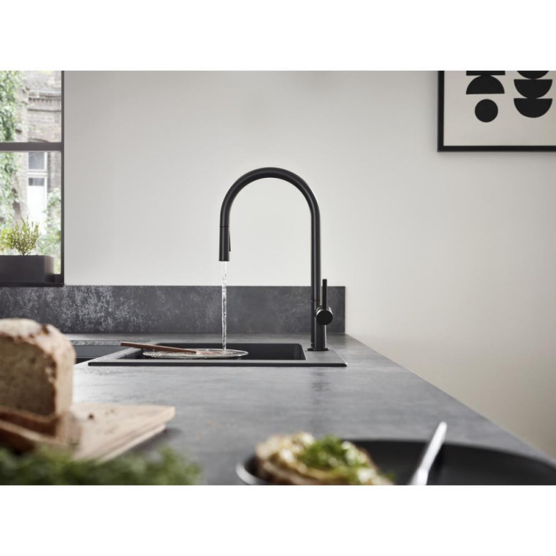 Смеситель для кухни чёрный Hansgrohe Talis M54 72801670