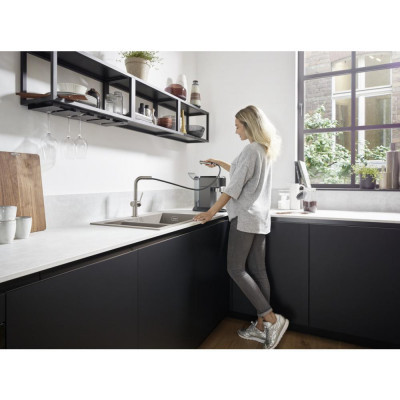Смеситель для кухни сталь Hansgrohe Talis M54 72809800