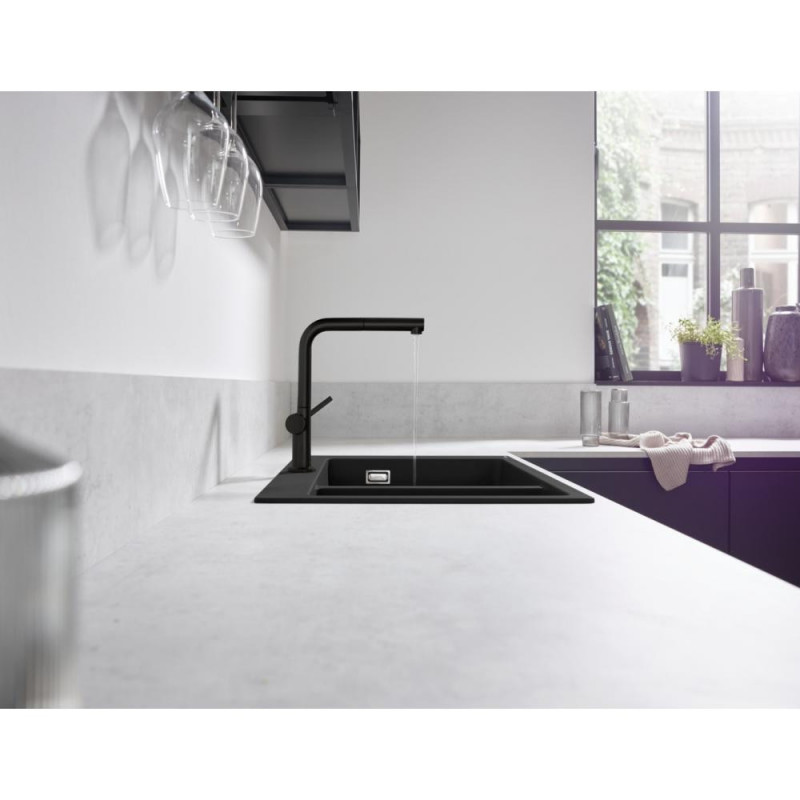 Смеситель для кухни чёрный Hansgrohe Talis M54 72808670